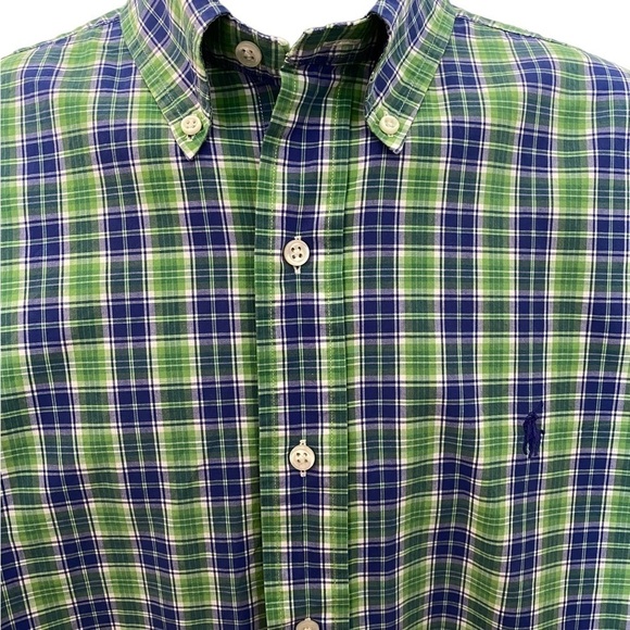 RALPH LAUREN Blake Checkered Plaid Button Down Shirt Men M Medium - Picture 2 of 5